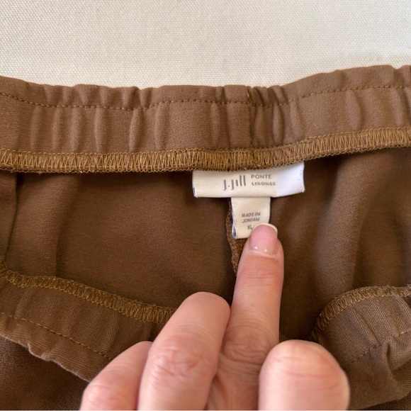 Lot Of 2 J Jill Ponte Pants Women’s XL  Tan Herringbone Slim Leg Pull On Stretch - Picture 4 of 16